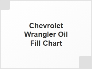 Chevrolet Wrangler Oil Fill Chart